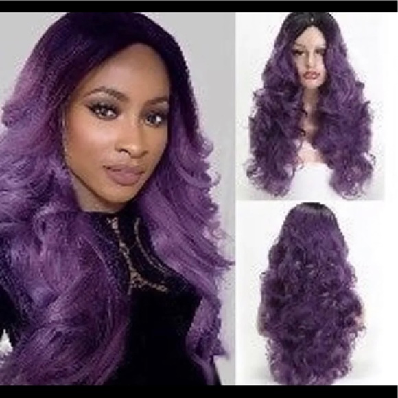 Other - 24” Purple Curly Wig